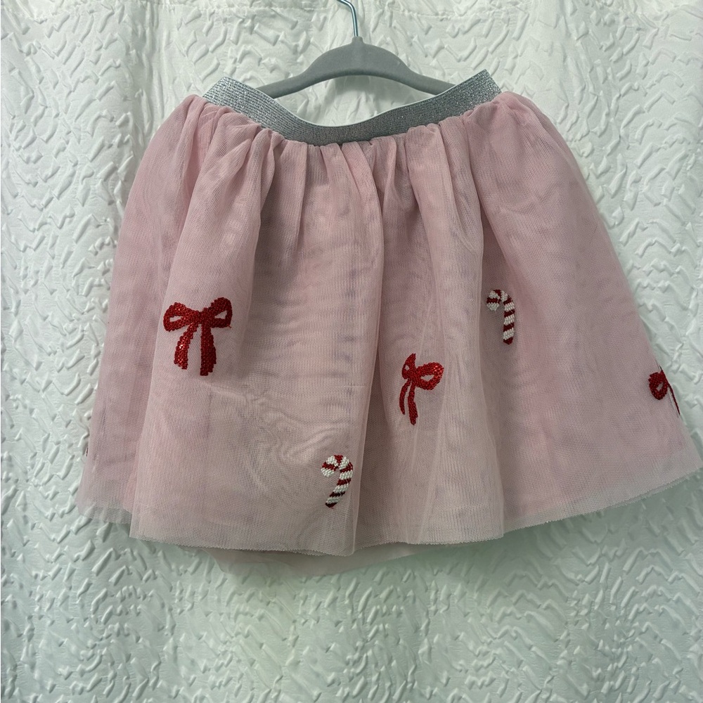 Old Navy Pink Skirt with Red Accents christmas 4t